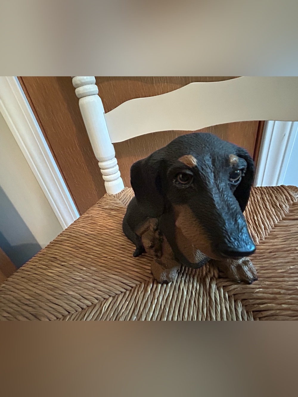 Black and Tan Dachshund Dog Figurine - Decorative Pet Statue